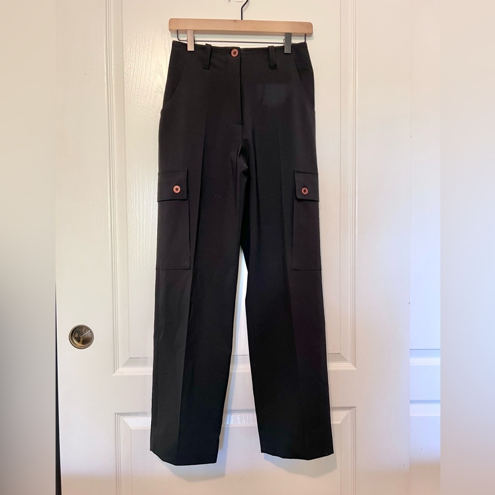 VINTAGE CACHE High Waisted Wide Leg Cargo Pants